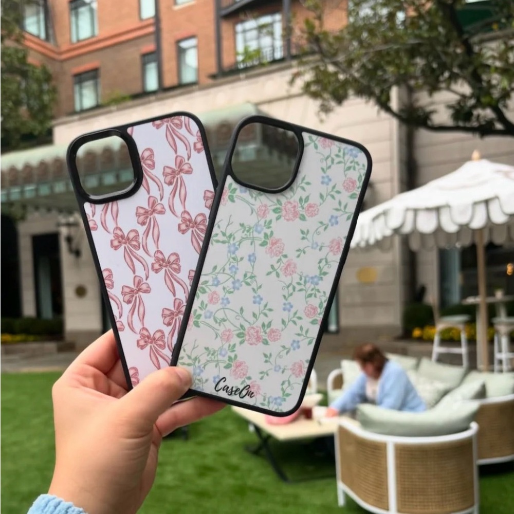 Pink Bow Pattern Phone Case - Picture 2 of 3